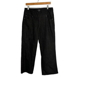 CHADWICKS Wide Leg Black Jeans Size 12P